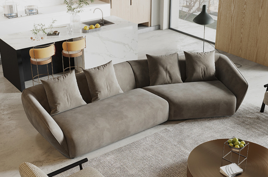 Asger Curved Design Sofa - Arctic Lounge