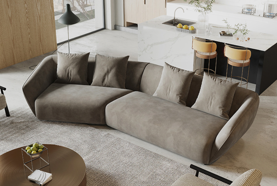 Asger Curved Design Sofa - Arctic Lounge