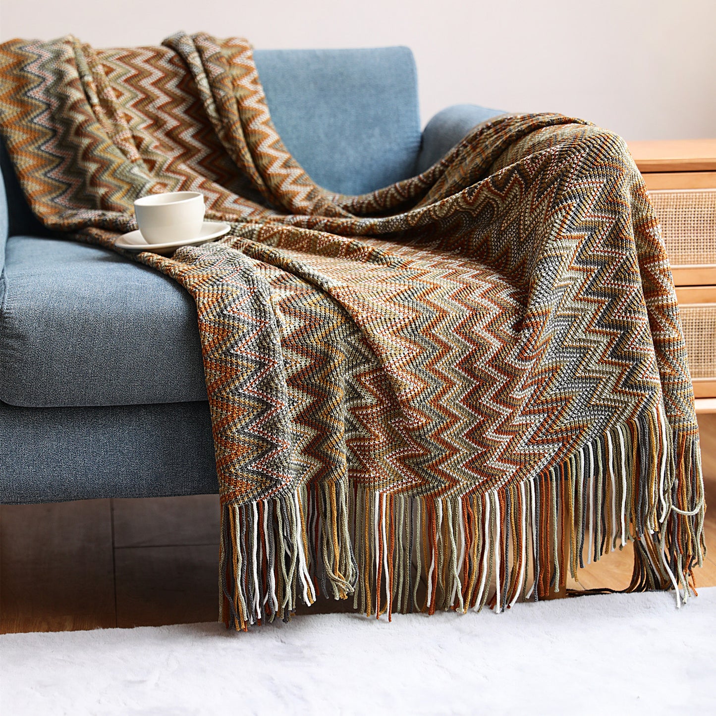 Alisa Bohemian Sofa Blanket Cover - Arctic Lounge