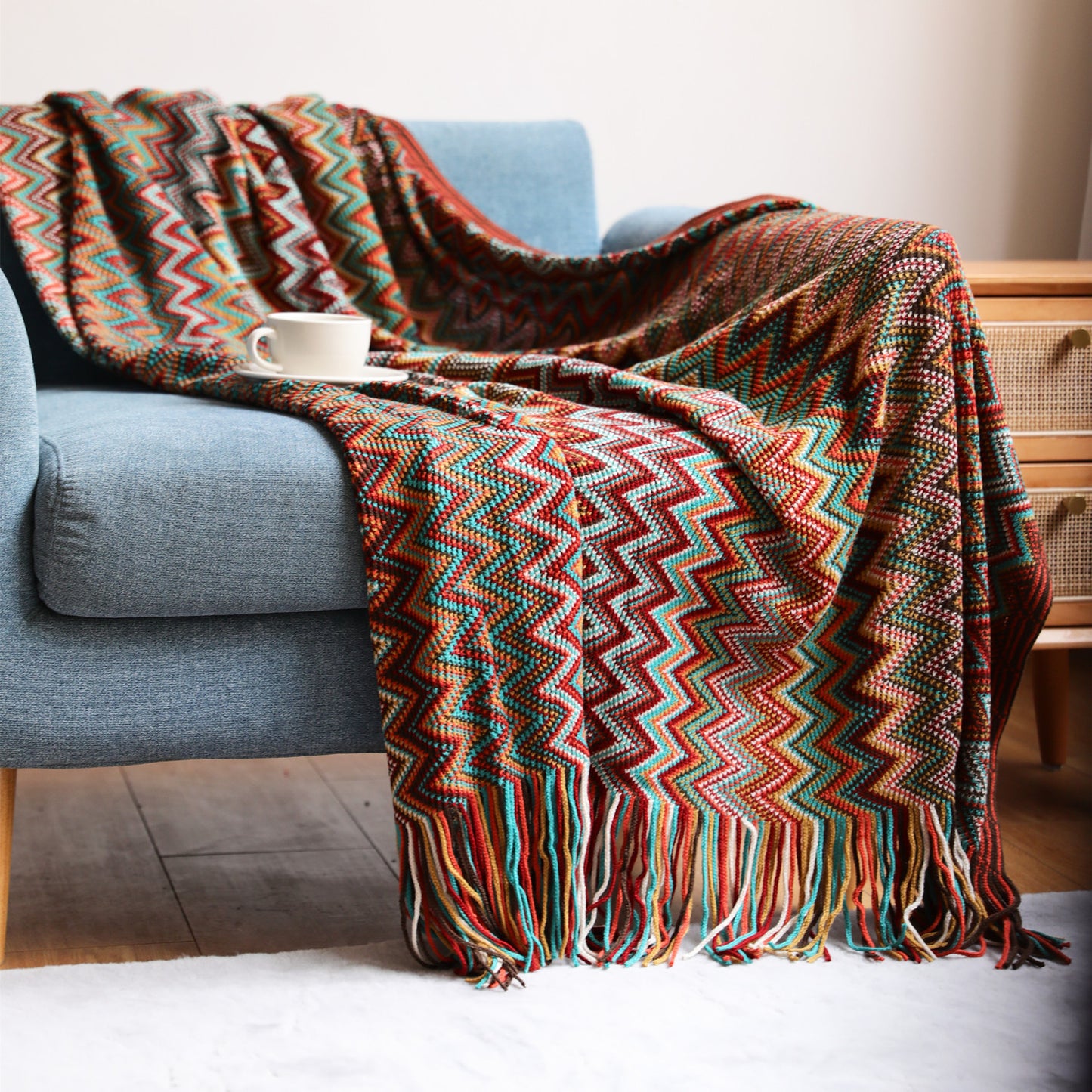 Alisa Bohemian Sofa Blanket Cover - Arctic Lounge