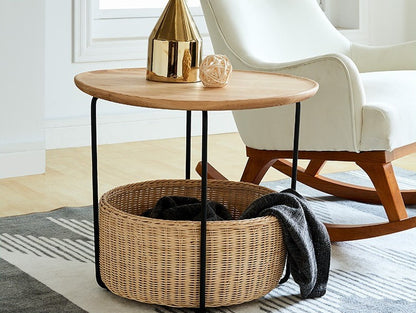 Aksel Scandinavian Wooden Round Coffee Table