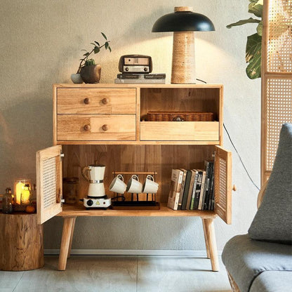 Ashild Wooden Cabinet - Arctic Lounge