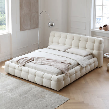 Bubble Cream Bed White Berber Fleece