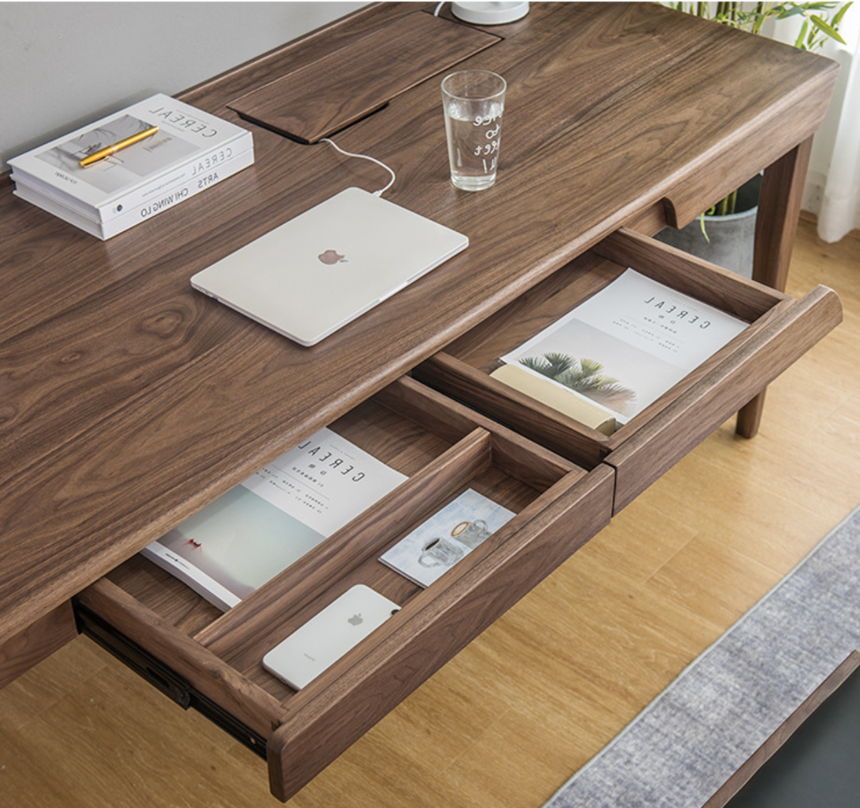 Halldóra Walnut Work Desk - Arctic Lounge