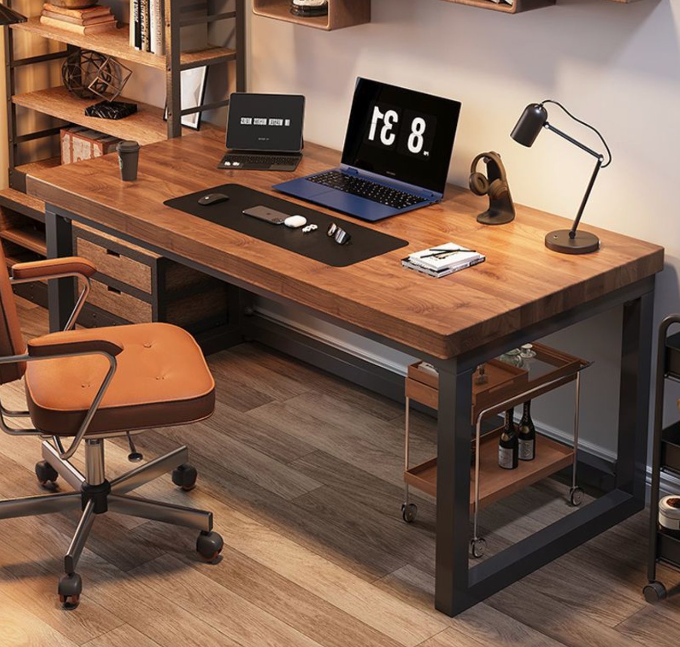 Harpa Solid Wood Work Desk - Arctic Lounge