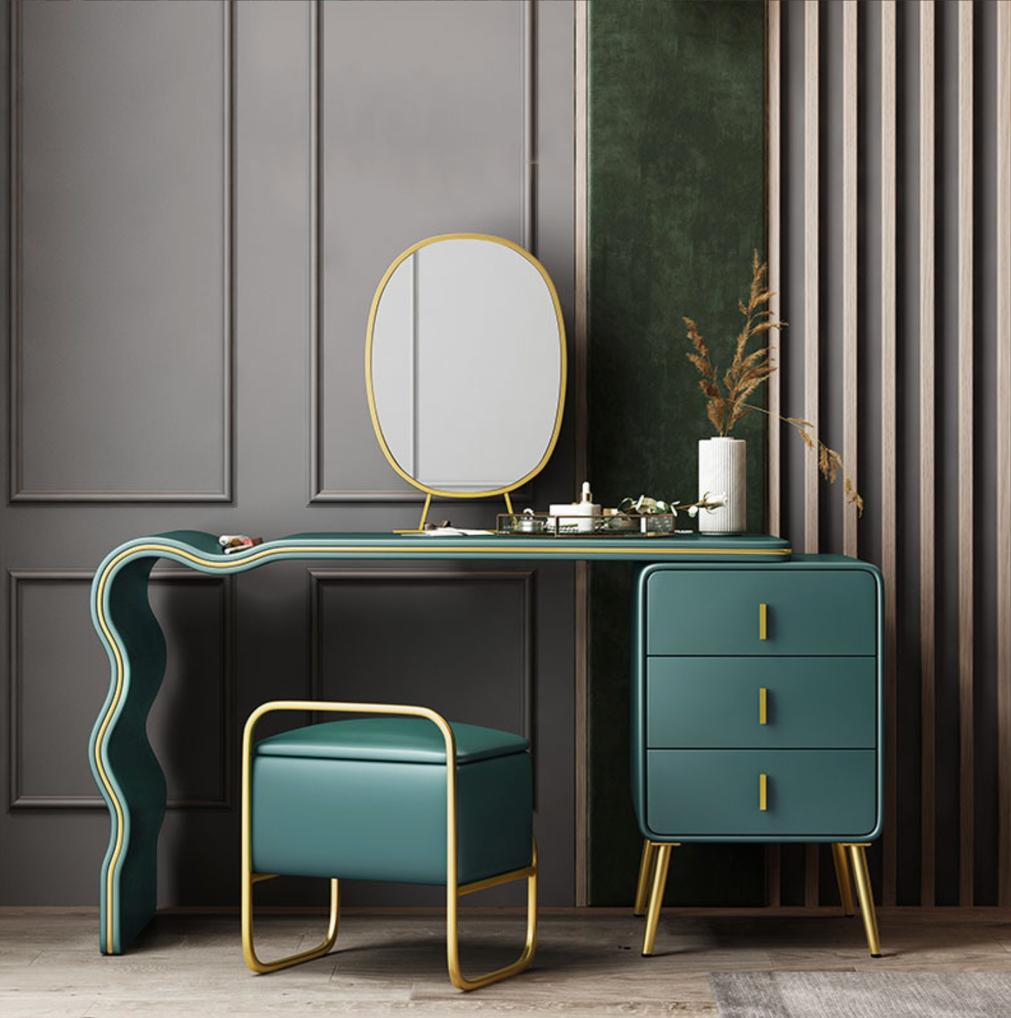 Aino Bedroom Dressing Table with Storage