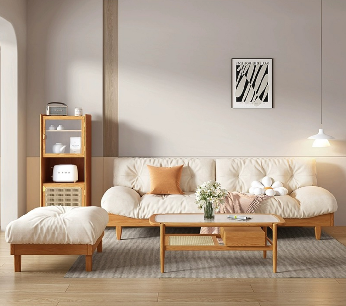 Frida Ash Wood Sofa - Arctic Lounge