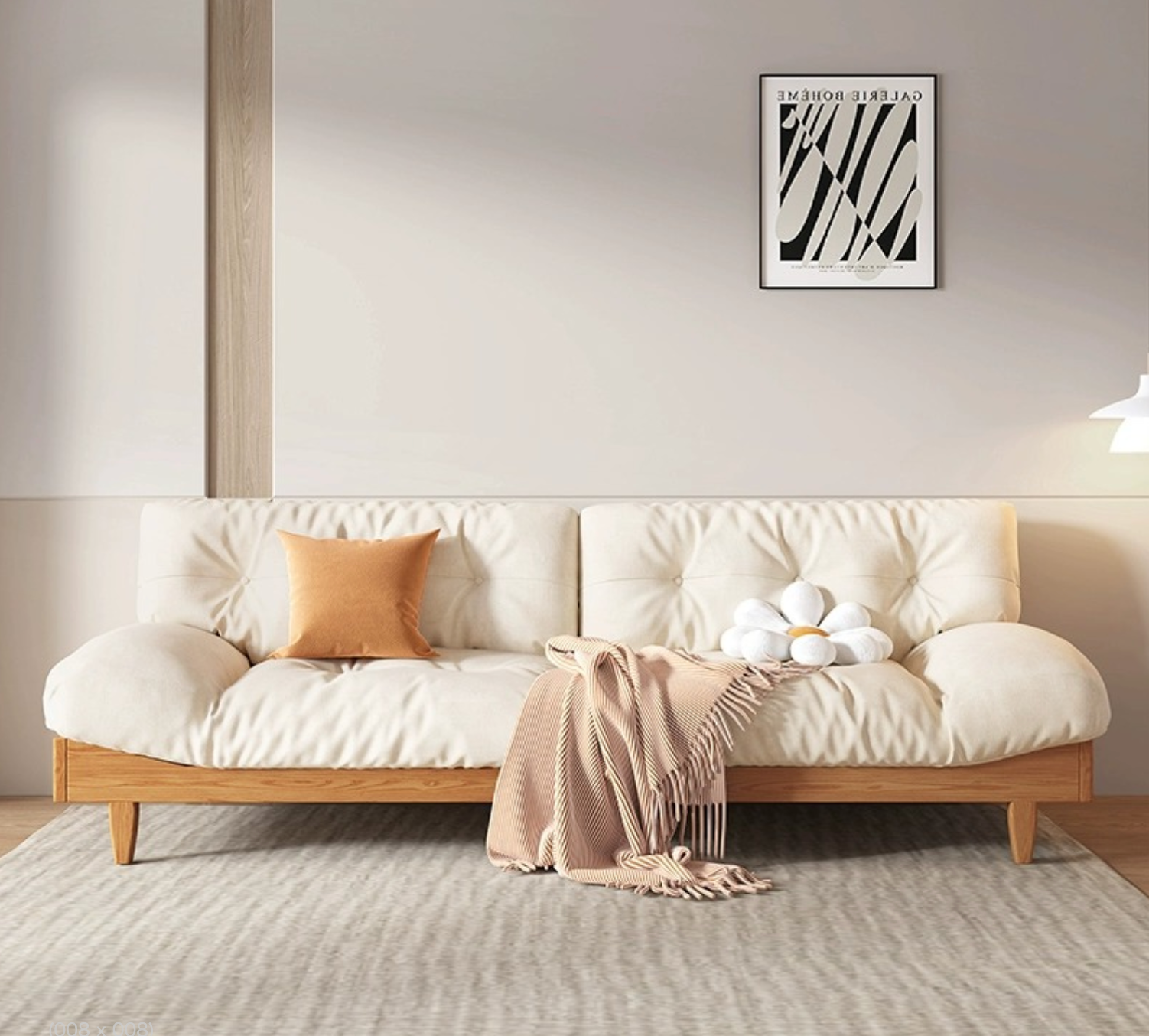 Frida Ash Wood Sofa - Arctic Lounge